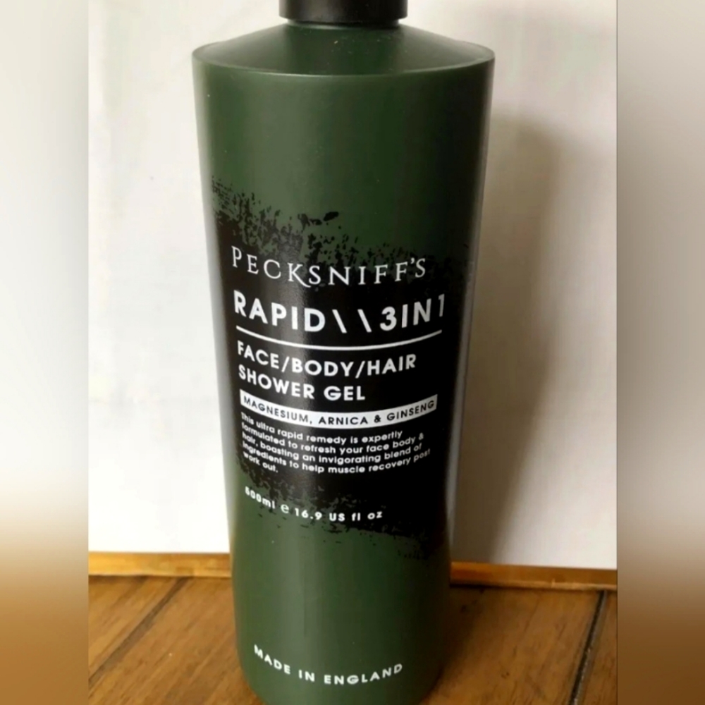Pecksniff's Rapid \\ 3-in-1 Face Body Hair Shower Gel New 16.9 oz